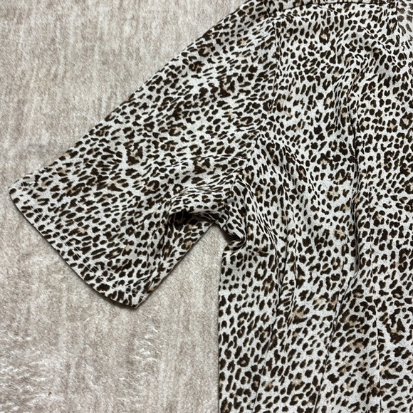 Chico's 3 16 XL Cheetah leopard print Summer cardigan lightweight Additions - Picture 3 of 4